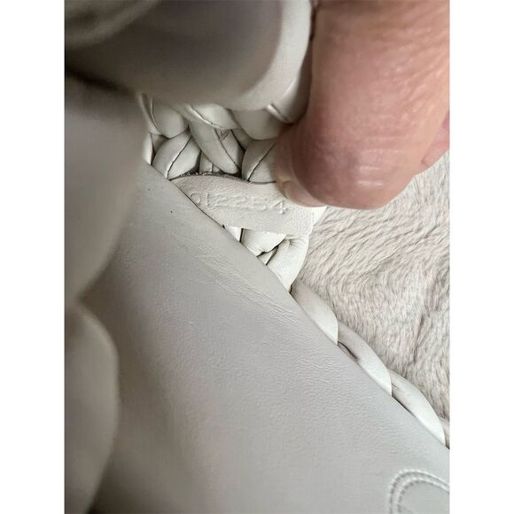 Chloé Women's Ivory Leather Slide Sandals Braided Design Casual Summer s… - Picture 9 of 13